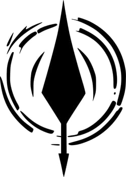 Dart, Black and White Vector illustration