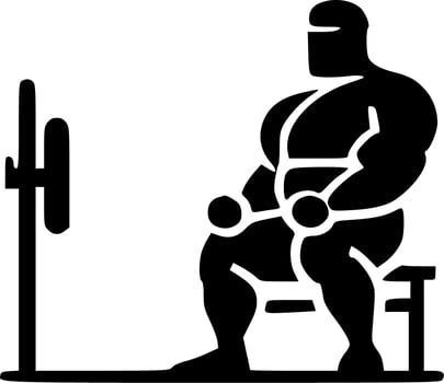 Fitness, Minimalist and Simple Silhouette - Vector illustration