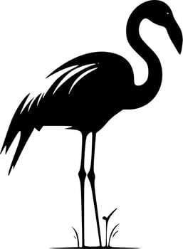 Flamingo, Minimalist and Simple Silhouette - Vector illustration