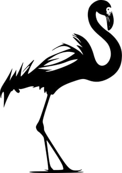 Flamingo - Minimalist and Flat Logo - Vector illustration