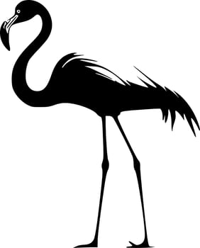 Flamingo, Minimalist and Simple Silhouette - Vector illustration