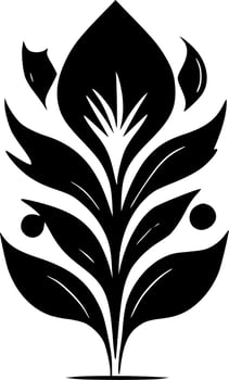 Flourish - Black and White Isolated Icon - Vector illustration