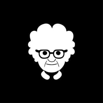 Grandma, Minimalist and Simple Silhouette - Vector illustration