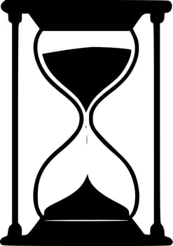 Hourglass, Minimalist and Simple Silhouette - Vector illustration
