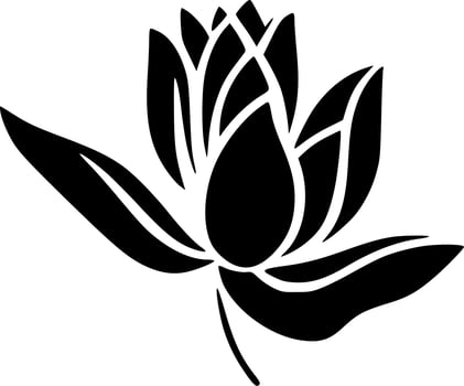 Lotus Flower - Minimalist and Flat Logo - Vector illustration