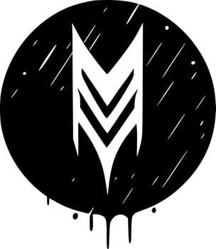 Metal - Black and White Isolated Icon - Vector illustration