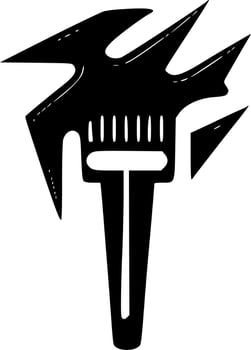 Metal - Black and White Isolated Icon - Vector illustration