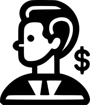 Money, Minimalist and Simple Silhouette - Vector illustration