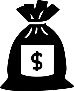 Money Bag - Minimalist and Flat Logo - Vector illustration