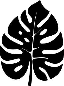 Monstera, Minimalist and Simple Silhouette - Vector illustration