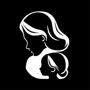 Mother - Minimalist and Flat Logo - Vector illustration