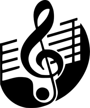 Music, Minimalist and Simple Silhouette - Vector illustration