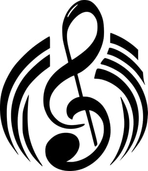 Music Note - Minimalist and Flat Logo - Vector illustration