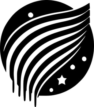 Patriotic - Black and White Isolated Icon - Vector illustration