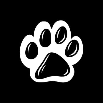 Paw - Minimalist and Flat Logo - Vector illustration