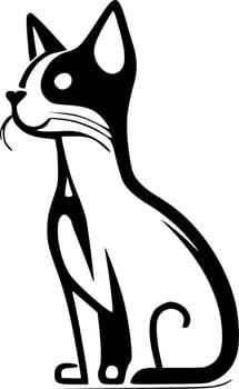 Pet, Black and White Vector illustration