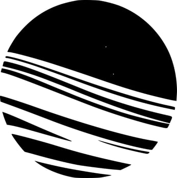 Planet, Minimalist and Simple Silhouette - Vector illustration