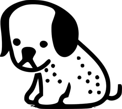 Puppy - Minimalist and Flat Logo - Vector illustration