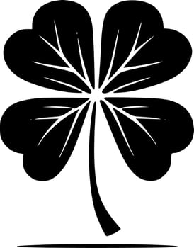Shamrock, Black and White Vector illustration