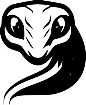 Snake - Black and White Isolated Icon - Vector illustration