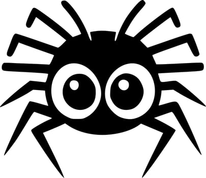 Spider - Black and White Isolated Icon - Vector illustration