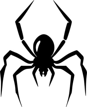 Spider - Minimalist and Flat Logo - Vector illustration