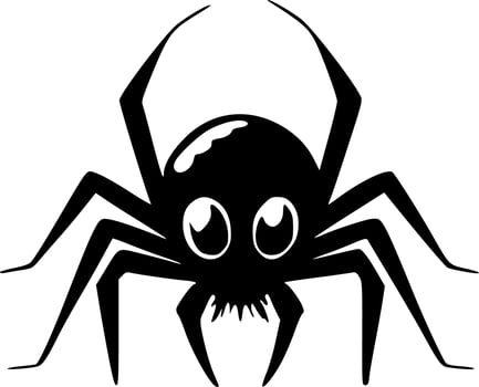 Spider - Black and White Isolated Icon - Vector illustration