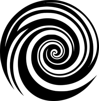 Spiral - Black and White Isolated Icon - Vector illustration