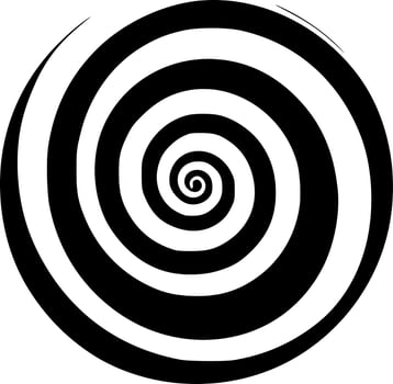 Spiral, Minimalist and Simple Silhouette - Vector illustration