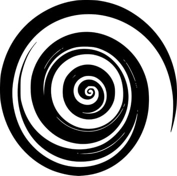 Spiral, Minimalist and Simple Silhouette - Vector illustration