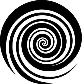 Spiral, Minimalist and Simple Silhouette - Vector illustration