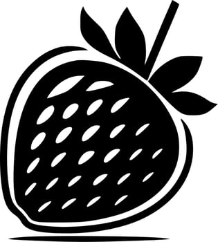 Strawberry, Minimalist and Simple Silhouette - Vector illustration