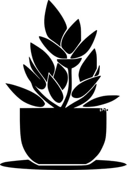 Succulent, Minimalist and Simple Silhouette - Vector illustration