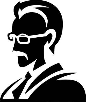 Teacher - Minimalist and Flat Logo - Vector illustration
