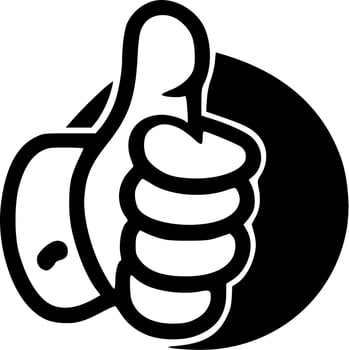 Thumbs, Minimalist and Simple Silhouette - Vector illustration
