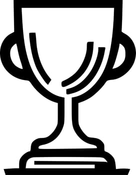 Trophy - Minimalist and Flat Logo - Vector illustration