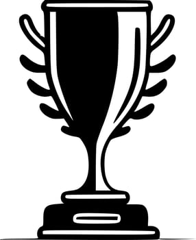 Trophy - Minimalist and Flat Logo - Vector illustration