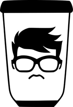 Tumbler, Minimalist and Simple Silhouette - Vector illustration