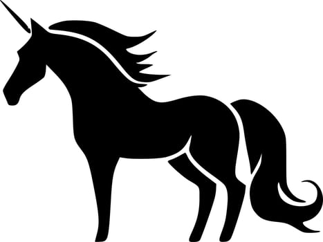 Unicorns, Minimalist and Simple Silhouette - Vector illustration