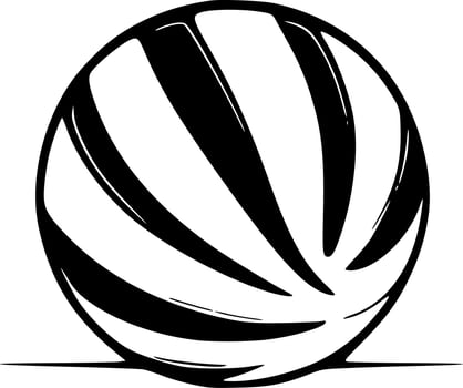 Volleyball - Minimalist and Flat Logo - Vector illustration