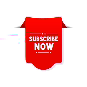 Subscribe Now - Banner, Label, Ribbon design. Subscription service. social media post. Flat vector illustration.