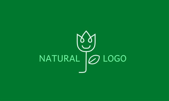 Vector flower, minimalistic and modern shape. Abstract emblem, design concept, logo, logotype element for template.