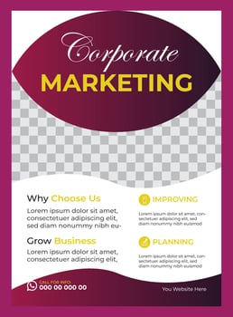 Corporate business flyer design template vector