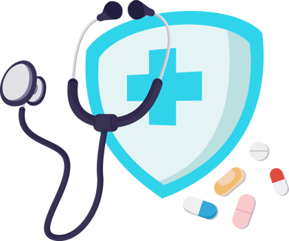 stethoscope and shield logo healthcare png