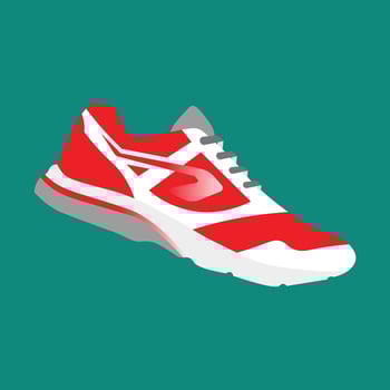 Sport shoes . Concept. Flat design. Vector illustration. Sport shoes in flat style. Sport shoes side view. Fashion sport.
