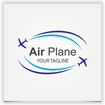 modern air plane  logo premium elegant template vector eps 10