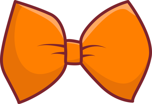 ribbon orange cartoon png