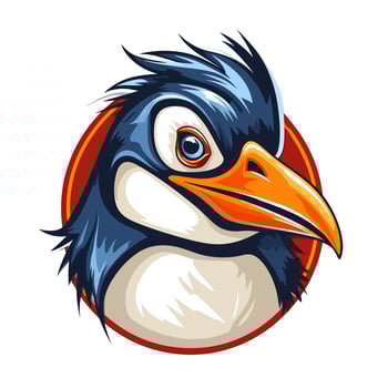 Penguin head logo vector - Bird Brand Symbol