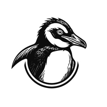 Penguin head logo vector - Bird Brand Symbol