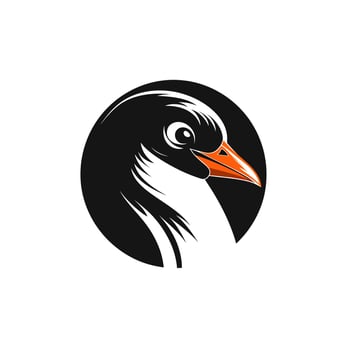Penguin head logo vector - Bird Brand Symbol